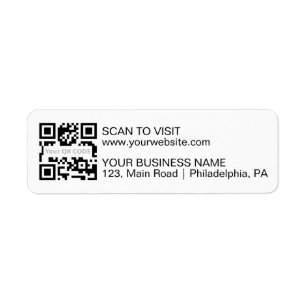 Qr-Code-Etiketten mit Ihrer Geschäftsadresse