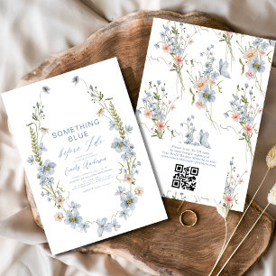 QR Code Etwas Blaues, bevor ich Brautparty mache Einladung