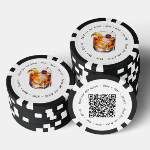 QR Code Event Cocktail Drink Gutschein Pokerchips