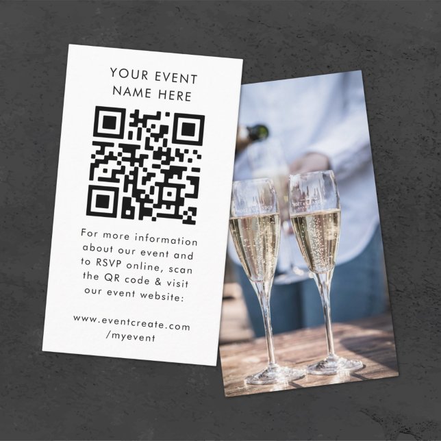 QR-Code-Event-Website | Foto UAWG Online Begleitkarte (Versatile event invitation enclosure card template by Guava - simple, smart and customizable)