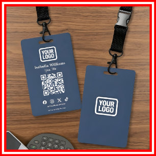 QR-Code-Eventabzeichen Digitale Navy-Budget-ID-K Ausweis