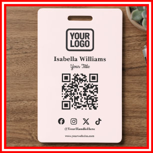 QR-Code-Eventabzeichen Digitale Pink Budget-ID-K Ausweis