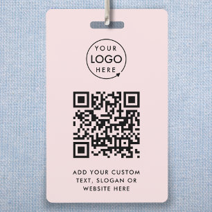 QR-Code-Eventausweis Digitale rosa ID-Kartenabze Ausweis