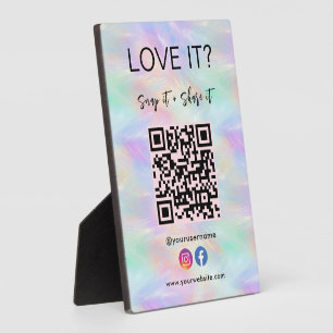 Qr Code Facebook Instagram Iridescent Opal Stilist Fotoplatte