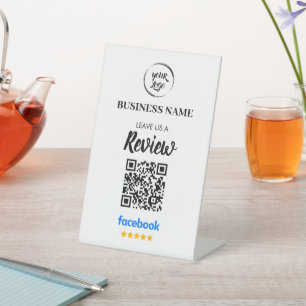 Qr Code Facebook-Überprüfungen Business Review Sockelschild