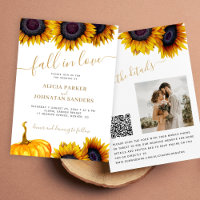 QR-Code Fall in Liebe Sonnenblumenhochzeit Details