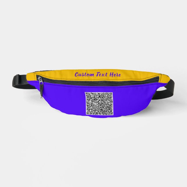 QR Code Fanny Pack mit benutzerdefiniertem Text un Bauchtasche (Vorderseite)