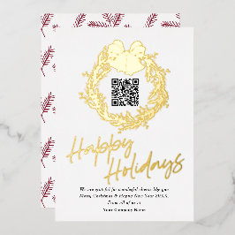 QR-Code Firmenkunden-Happenkarte Folien Feiertagskarte
