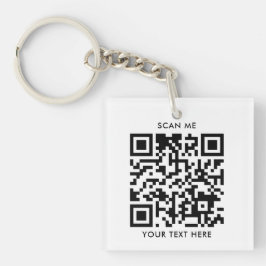 QR-Code-Firmenlogo - Acryl Schlüsselanhänger