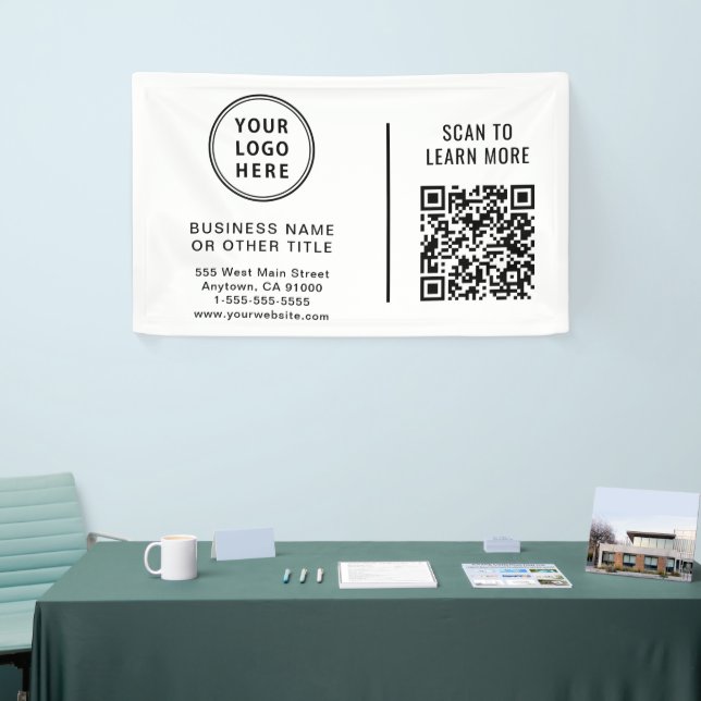 QR-Code Firmenlogo Banner (Messeveranstaltung)