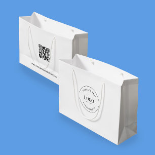 QR-Code Firmenlogo Firmenwebsite Große Geschenktüte