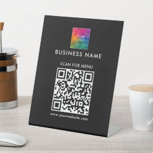 QR-Code-Firmenlogo Hier suchen Sie nach dem schwar Sockelschild