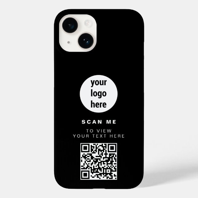 QR-Code-Firmenlogo Minimalistisches Firmenlogo Case-Mate iPhone Hülle (Rückseite)