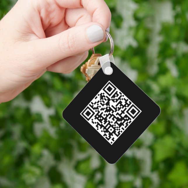 QR-Code-Firmenlogo Minimalistisches Firmenlogo Schlüsselanhänger (Hand)