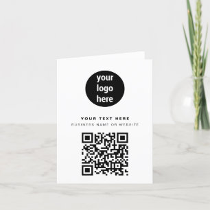 QR-Code-Firmenlogo Modern Minimalistisch Dankeskarte