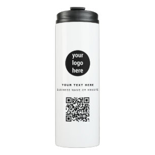 QR-Code-Firmenlogo Modern Minimalistisch Thermosbecher