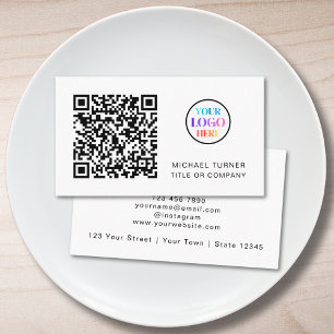 QR-Code Firmenlogo Modern Professionell Visitenkarte