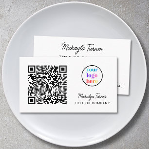QR-Code Firmenlogo Modern Professionell Visitenkarte