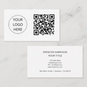 QR-Code Firmenlogo Modern Professionelle Geschäfts Visitenkarte