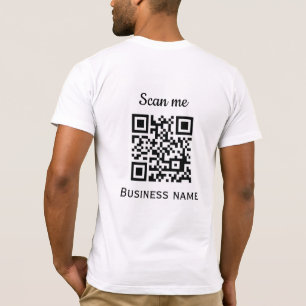 QR-Code Firmenlogo Professionell Schwarz Modern T-Shirt