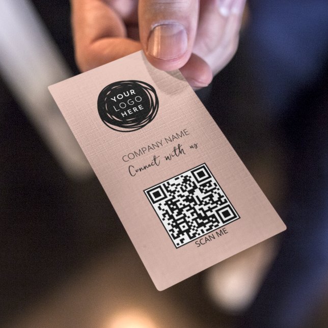 QR-Code Firmenlogo Rosa Visitenkarte (Von Creator hochgeladen)