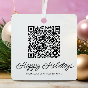 QR Code Firmenlogo Weihnachtsmetallverzierung Ornament Aus Metall