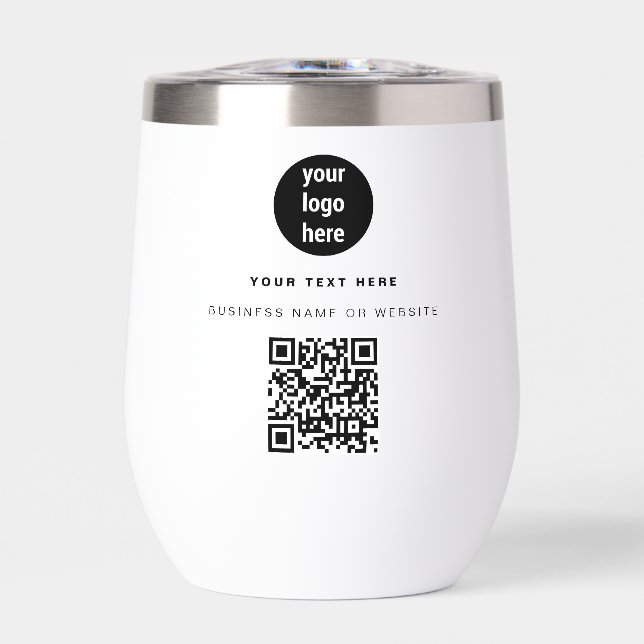 QR-Code-Firmenlogos Modernes Minimalistisches Gesc (Vorderseite)