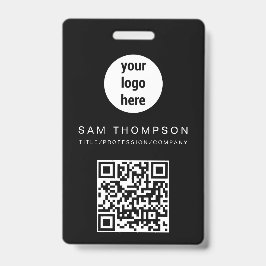 QR-Code-Firmenlogos Modernes Minimalistisches Gesc Ausweis