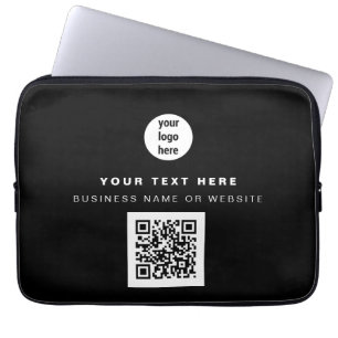 QR-Code-Firmenlogos Modernes Minimalistisches Gesc Laptopschutzhülle