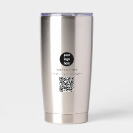 QR-Code-Firmenlogos Modernes Minimalistisches Gesc Thermobecher