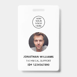 QR-Code Firmenlogos Personalname Stellenbezeichnun Ausweis