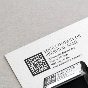 QR CODE Firmenname Anschrift Permastempel