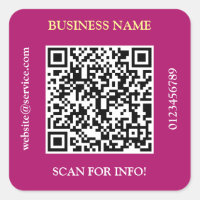 QR Code Firmenname Website Promo Maroon