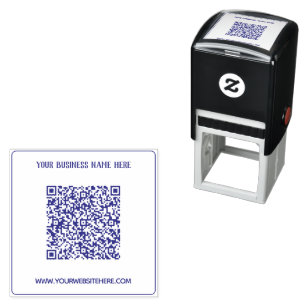 QR Code Firmenname Website Selbstfarbige Briefmark Permastempel