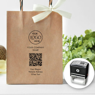 QR-Code Firmenwerbung Modernes Business Logo Permastempel