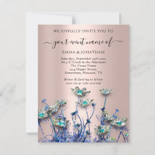 QR CODE Floral Meadow Wildblume Blue Rose