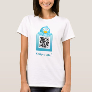 QR Code-Follow-meT - Shirt-Schablone T-Shirt