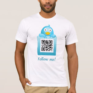 QR Code-Follow-meT - Shirt-Schablone T-Shirt