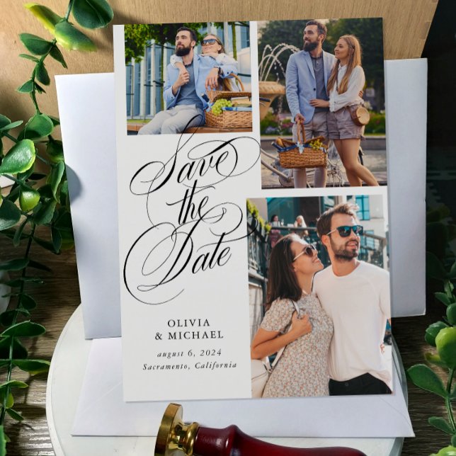 QR-Code Foto Collage Wedding Save The Date (Von Creator hochgeladen)