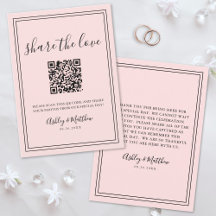 QR-Code Foto für Gast-Hochzeit mit weißem Rosa