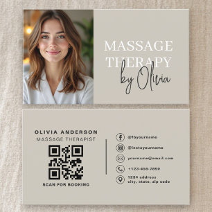 QR-Code-Foto für Masseure Visitenkarte
