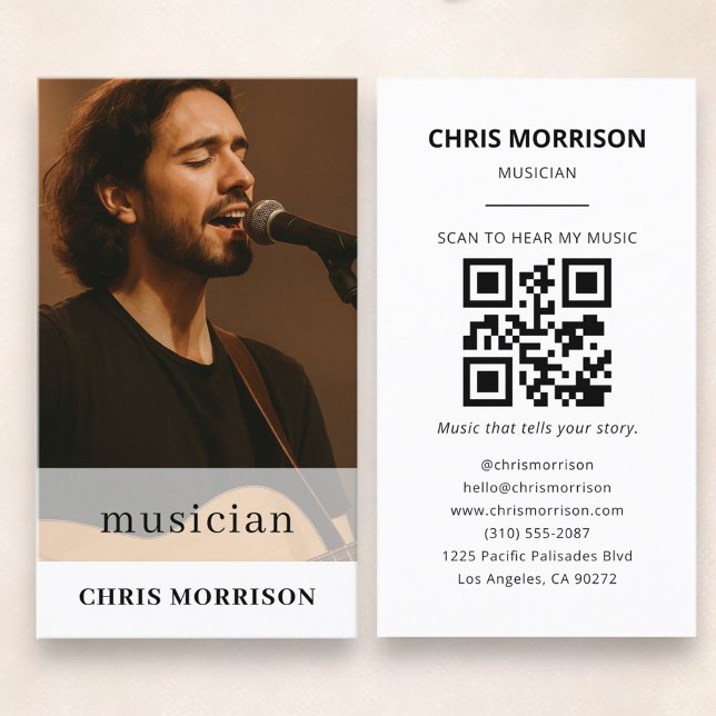 QR-Code-Foto für Musiker Visitenkarte (Von Creator hochgeladen)