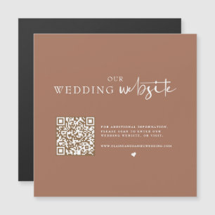 QR-Code-Foto-Hochzeitsdetails-Magnet-Beilage Magnetkarte