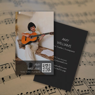 QR-Code-Foto-Musiklehrer-Sänger-Songwriter Visitenkarte