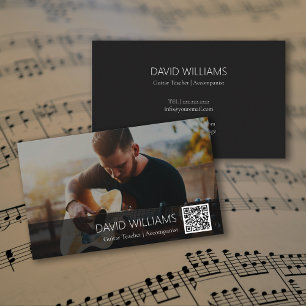 QR-Code-Foto-Musiklehrer-Sänger-Songwriter Visitenkarte
