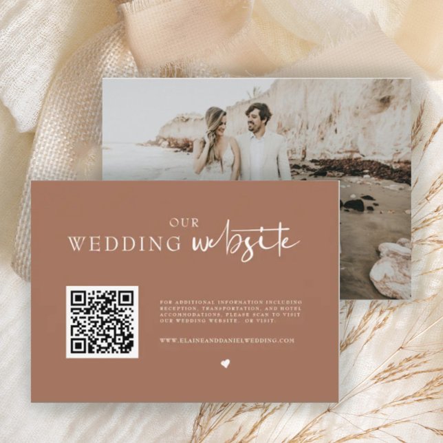 QR Code Foto Rustikale Hochzeitdetails Einschließe Begleitkarte (Von Creator hochgeladen)