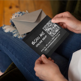 QR Code Foto Schwarz-Weiß-Einschließkarte Begleitkarte