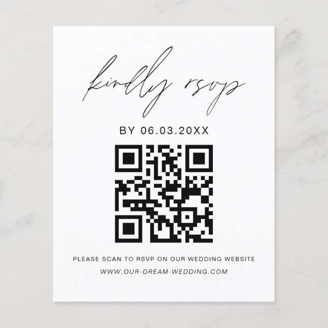 QR Code Foto UAWG Wedding Website Flyer (Vorne)
