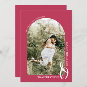 QR Code Foto Wedding Magenta Save The Date