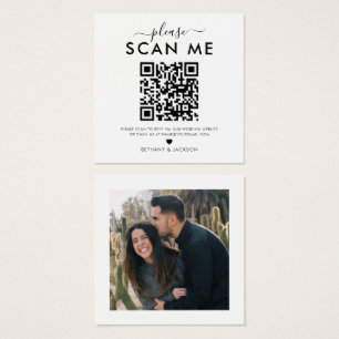 QR Code Foto Wedding RSVP Card
